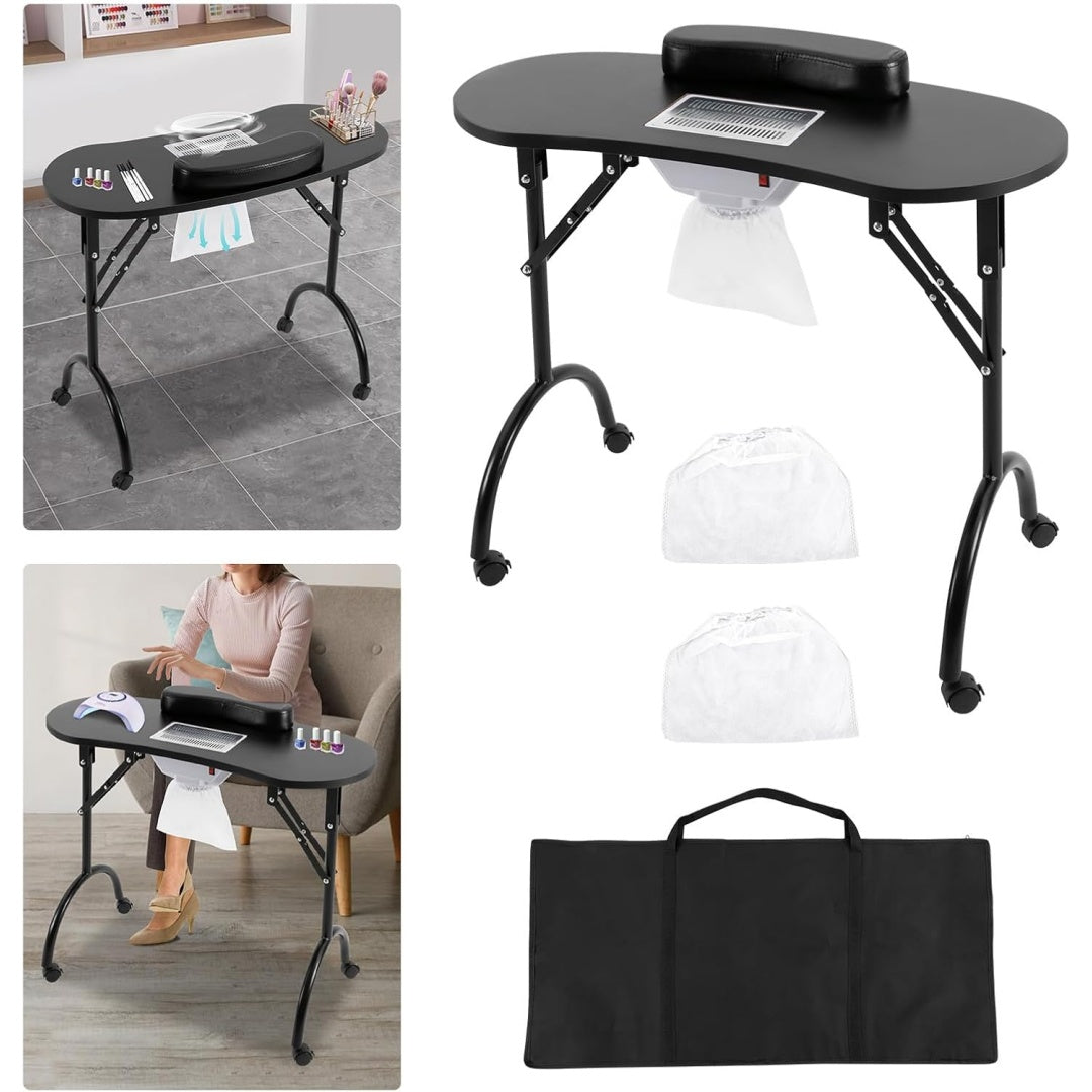 Aspirateur pour manucure avec l'entretien du poste de travail, coloris noir
