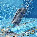 Nettoyeur de piscine integrant un tube telescopique et autonomie annoncee de 60 min