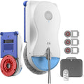 Robot pour surfaces vitrees, coloris blanc, avec le nettoyage des bords