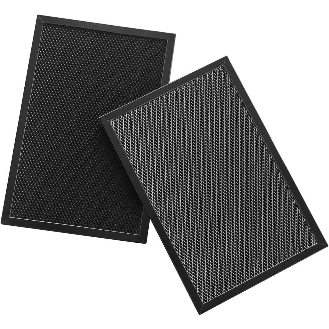 Filtre au charbon actif associant le remplacement du filtre et retention de la poussiere