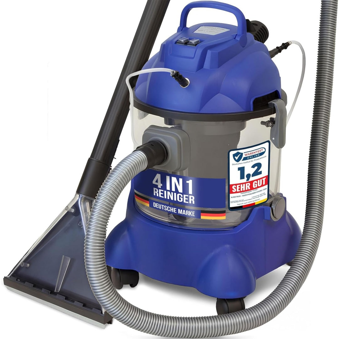 Laveur de sols, coloris gris et bleu, avec le lavage des sols