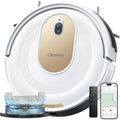 Robot aspirateur avec le nettoyage des bords, coloris blanc et gris